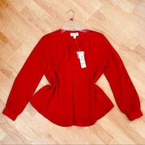 New With Tags Classic Flowy Red Top